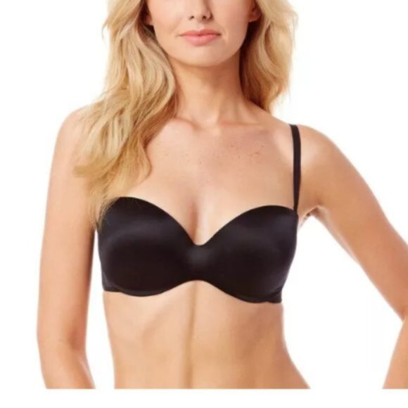 Sweet Nothings Women's Maidenform No Slip Smooth Look Strapless Black Bra - Picture 2 of 9